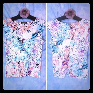 Cap sleeve dress shirt.  Size M